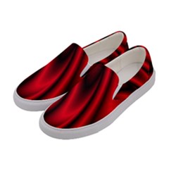 Background Red Color Swirl Women s Canvas Slip Ons