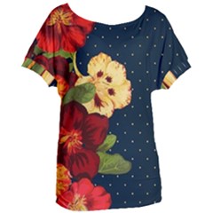 All Good Things - Floral Pattern Women s Oversized Tee