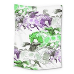 Horse Animal World Green Medium Tapestry by BangZart