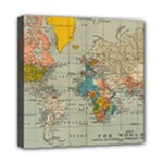 World Map Vintage Mini Canvas 8  x 8  (Stretched)