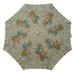 World Map Vintage Straight Umbrellas