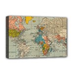 World Map Vintage Deluxe Canvas 18  x 12  (Stretched)