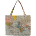 World Map Vintage Mini Tote Bag