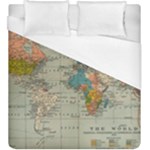 World Map Vintage Duvet Cover (King Size)