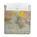 World Map Vintage Duvet Cover Double Side (Full/ Double Size)