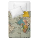 World Map Vintage Duvet Cover Double Side (Single Size)