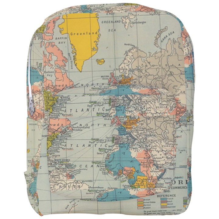 World Map Vintage Full Print Backpack