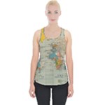 World Map Vintage Piece Up Tank Top