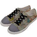 World Map Vintage Men s Low Top Canvas Sneakers View2