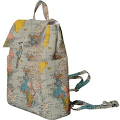 World Map Vintage Buckle Everyday Backpack by BangZart