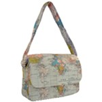 World Map Vintage Courier Bag