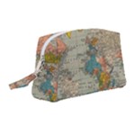 World Map Vintage Wristlet Pouch Bag (Medium)