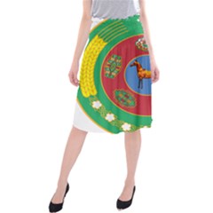 Turkmenistan National Emblem, 2000-2003 Midi Beach Skirt by abbeyz71