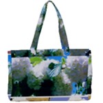 Snowball Branch Collage (I) Canvas Work Bag