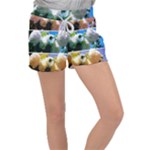 Snowball Branch Collage (I) Women s Velour Lounge Shorts