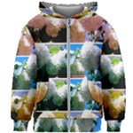 Snowball Branch Collage (I) Kids  Zipper Hoodie Without Drawstring