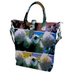 Snowball Branch Collage (I) Buckle Top Tote Bag