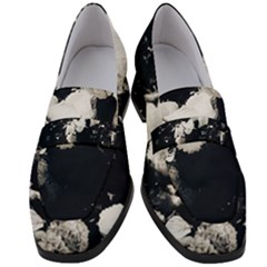 High Contrast Black And White Snowballs Ii Women s Chunky Heel Loafers by okhismakingart