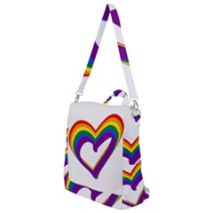 Rainbow Heart Colorful Lgbt Rainbow Flag Colors Gay Pride Support Crossbody Backpack by yoursparklingshop