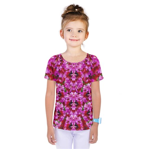 Flowers And Bloom In Sweet And Nice Decorative Style Kids  One Piece Tee by pepitasart