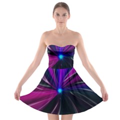 Abstract Background Lightning Strapless Bra Top Dress by Pakrebo