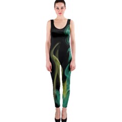 Smoke Rainbow Colors Colorful Fire One Piece Catsuit by Pakrebo