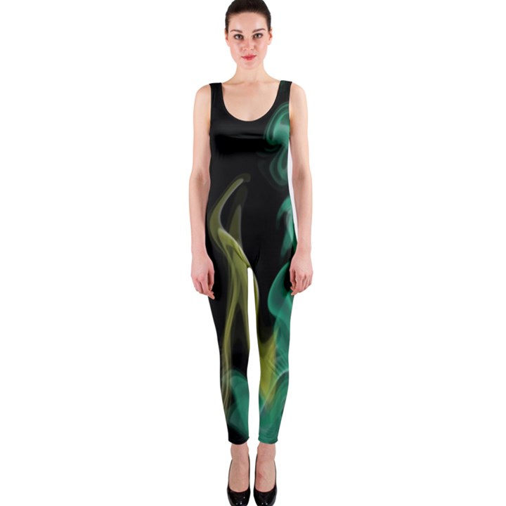 Smoke Rainbow Colors Colorful Fire One Piece Catsuit