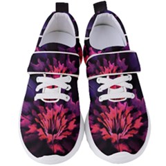 Floral Pink Fractal Painting Women s Velcro Strap Shoes by Pakrebo