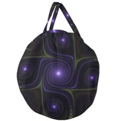 Fractal Colors Pattern Abstract Giant Round Zipper Tote by Pakrebo
