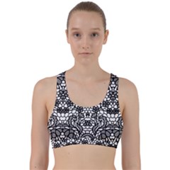 Lace Seamless Pattern With Flowers Back Weave Sports Bra by Sobalvarro