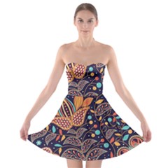 Paisley Strapless Bra Top Dress by Sobalvarro