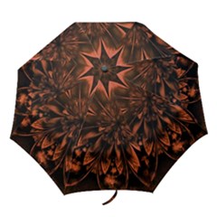 Fractal Painting Flower Texture Folding Umbrellas by Pakrebo