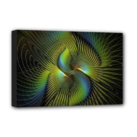 Fractal Abstract Design Fractal Art Deluxe Canvas 18  X 12  (stretched) by Pakrebo