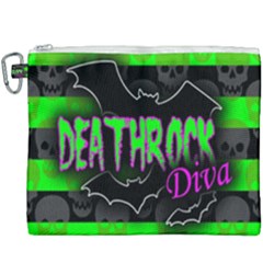 Deathrock Diva Canvas Cosmetic Bag (xxxl) by ArtistRoseanneJones