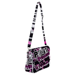 Punk Princess Shoulder Bag With Back Zipper by ArtistRoseanneJones
