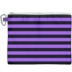 Purple Stripes Canvas Cosmetic Bag (xxxl) by ArtistRoseanneJones