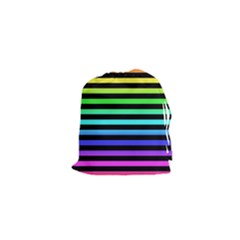 Stripes Rainbow Drawstring Pouch (xs) by ArtistRoseanneJones