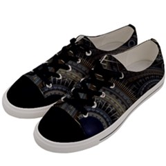 Fractal Spikes Gears Abstract Men s Low Top Canvas Sneakers by Pakrebo