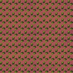 Pink Denim And Roses Fabric