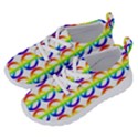 Retro Rainbow Gradient Peace Symbol Running Shoes View2