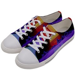 Synthwave Retrowave Synth Women s Low Top Canvas Sneakers by Pakrebo