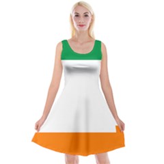 Flag Of Ireland Irish Flag Reversible Velvet Sleeveless Dress by FlagGallery