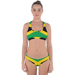 Jamaica Flag Cross Back Hipster Bikini Set by FlagGallery