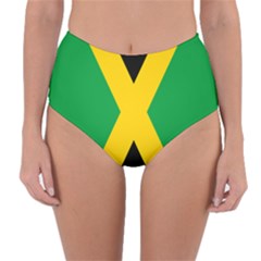 Jamaica Flag Reversible High-waist Bikini Bottoms by FlagGallery
