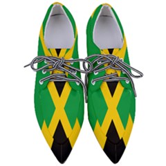 Jamaica Flag Pointed Oxford Shoes by FlagGallery