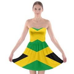 Jamaica Flag Strapless Bra Top Dress by FlagGallery