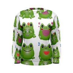 Kawaii Frog Rainy Season Japanese Women s Sweatshirt by Pakrebo