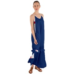 Blue Bunker Hill Flag Cami Maxi Ruffle Chiffon Dress by abbeyz71