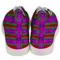 Love For The Fantasy Flowers With Happy Purple And Golden Joy Men s Mid-Top Canvas Sneakers View4
