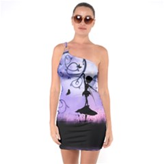 Cute Fairy Dancing In The Night One Soulder Bodycon Dress by FantasyWorld7